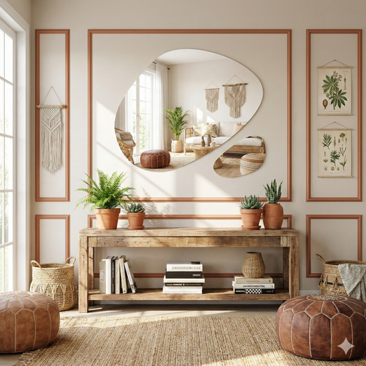 Duo de Miroirs Organiques par Hippone Luminaires