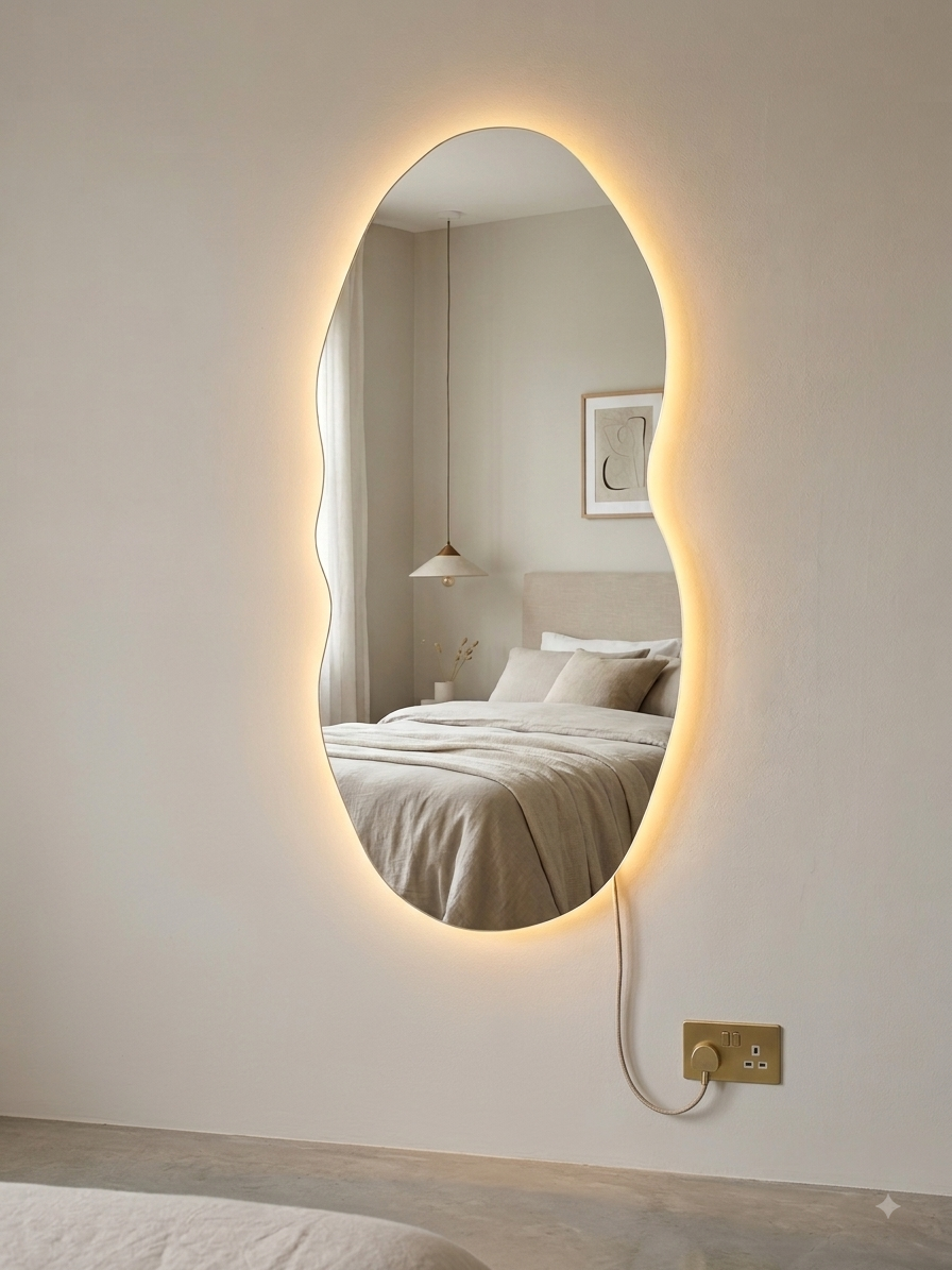 AURA WAVE 4822 — Miroir Ovale Ondulé