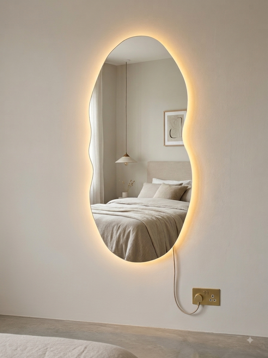 AURA WAVE 4822 — Miroir Ovale Ondulé