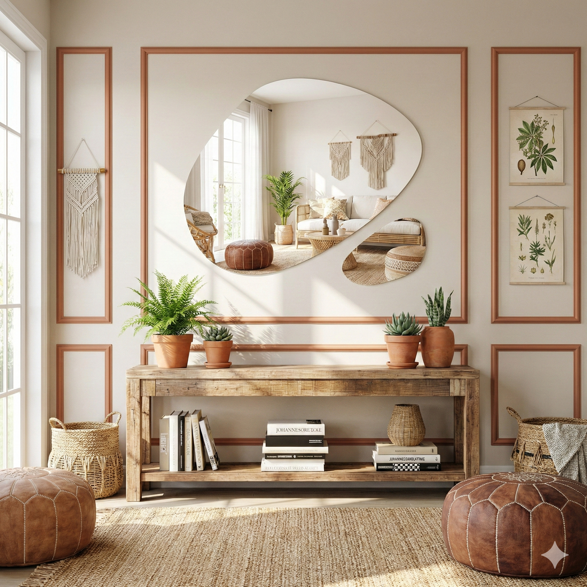 Duo de Miroirs Organiques par Hippone Luminaires