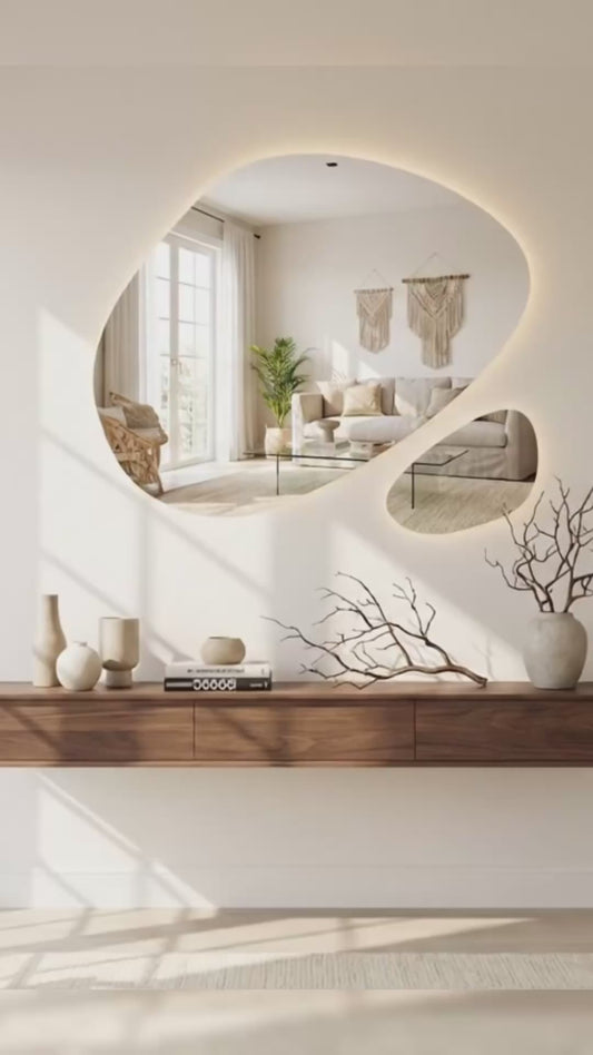 Duo de Miroirs Organiques par Hippone Luminaires
